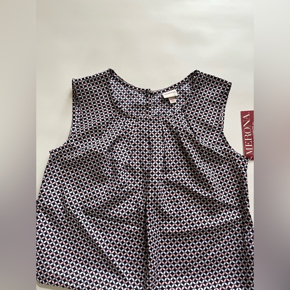 Merona Black and White Geometric Blouse - Picture 3 of 3